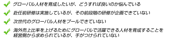 グローバル人材を育成したいが、どうすれば良いのか悩んでいる